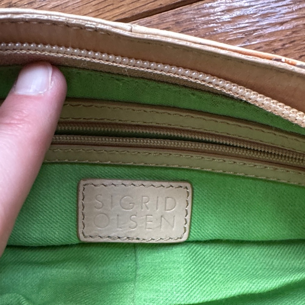 Sigrid Olsen Cream Woven-Trim Shoulder Bag - Picture 9 of 9